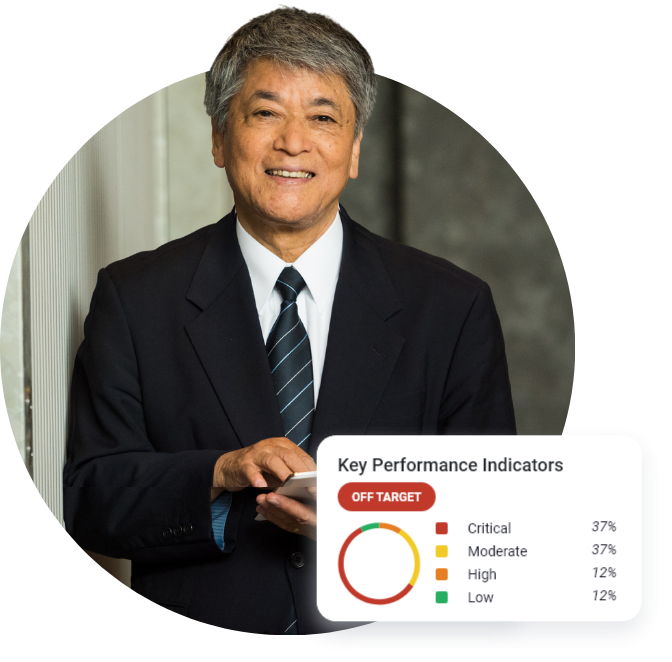 Professional working on a tablet.