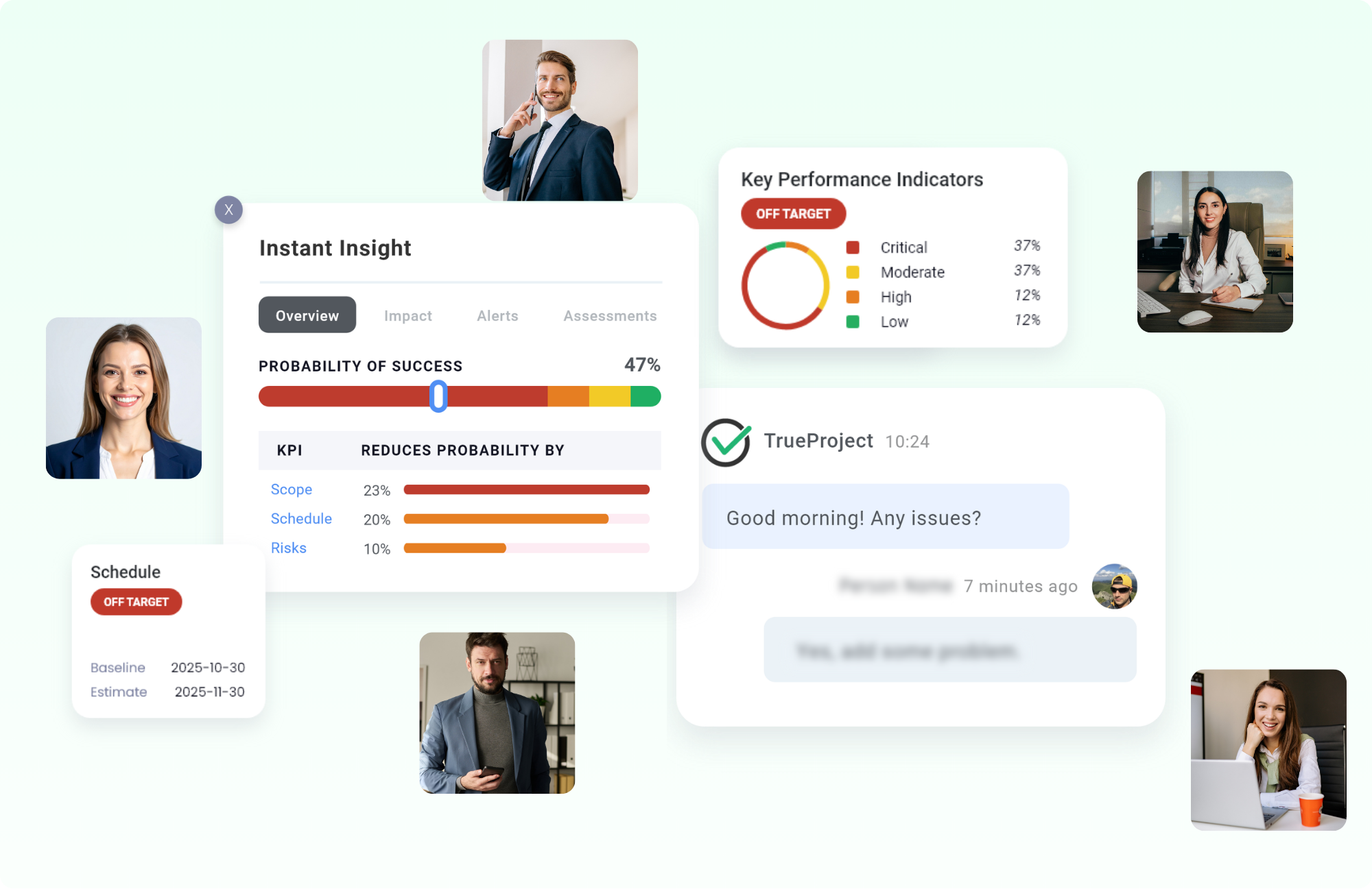 Partner photos and TrueProject screenshots.